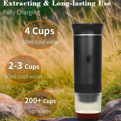 ROAM Portable Espresso Machine Bundle - Zipper Case & Aluminum Stand Included